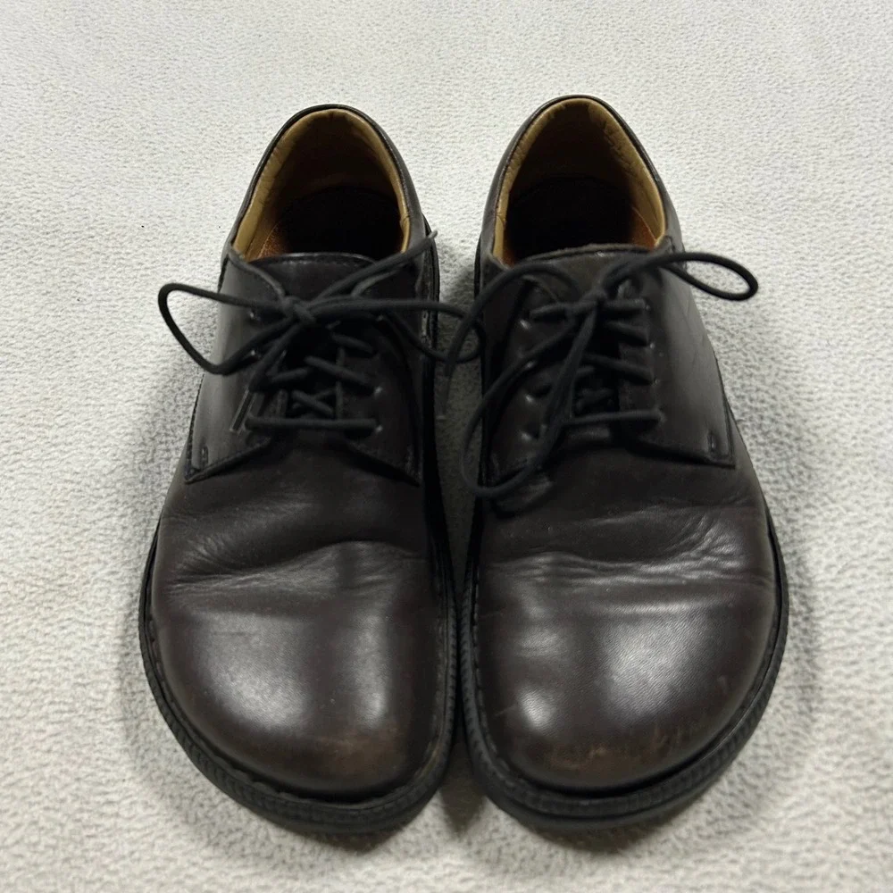 Birkenstock Footprints Oxford Shoes Mens 40 Dark Brown Leather Lace Up Derby
